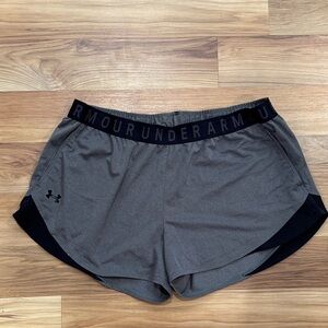 Under Armour Women's Athletic Shorts in Gray and Black